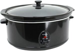 Premium Black Slow Cooker 8.0L Pot + Removable Ceramic Inner Bowl Steam Grill - Image 2