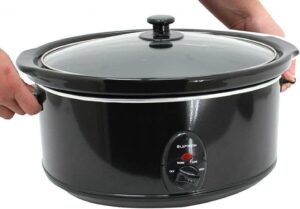 Premium Black Slow Cooker 8.0L Pot + Removable Ceramic Inner Bowl Steam Grill - Image 3