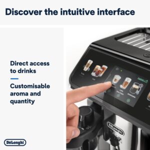 De'Longhi Eletta Explore Cold Brew ECAM452.67.G, Barista Coffee Machine with LatteCrema Hot and Cool, Espresso Machine, Automatic Coffee Bean Machine, Cold Extraction, Coffee Pot Included, Dark Grey - Image 7