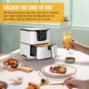PureMate Air Fryer with Digital Display & Recipes Book, 5.5L Healthy Oil Free 1700W Air Fryer with 7 Preset, LED One Touch Screen, Timer & Adjustable Temperature Control - Image 7