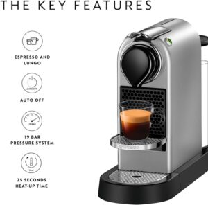 Nespresso Citiz Automatic Pod coffee machine for Americano, Decaf, Espresso by Krups in Silver - Image 2