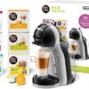 De'Longhi Nescafé Dolce Gusto Mini Me, Single Serve Capsule Coffee Machine Starter Kit, Including 6 boxes of Coffee Pods, EDG155.BG, 230 Milliliters, Black & Grey
