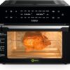 Tower T17122 Vortx Platinum Xpress Digital 30L Air Fryer Oven with Vizion Viewing Window, 18 Cooking Options, 2 Hour Timer, 1800W, Black