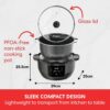 Instant Superior Slow Cooker - Digital Slow Cooker with Steamer, Sauté, Sear, Reheat and Keep Warm Functions, Removable Dishwasher Safe Pot - Up to 10 Portions, 7.1L Capacity - Image 6