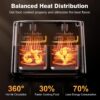 9L Dual Air Fryer with Visual Window, XL Capacity, 2 Drawers, 9-In-1 Cooking Presets, Touch Screen, Smart Finish, Timer Function, Dishwasher-Safe, Healthy Oil Free & Low Fat Cooking - Image 4
