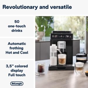 De'Longhi Eletta Explore Cold Brew ECAM452.67.G, Barista Coffee Machine with LatteCrema Hot and Cool, Espresso Machine, Automatic Coffee Bean Machine, Cold Extraction, Coffee Pot Included, Dark Grey - Image 2