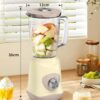 Jug Blender, Cosicosy Juice Blender with 1L BPA Free Jar, 500W Electric Blender Smoothie Maker with 2 Speed and Pulse Ice Crushing Mixer, 4 Sharp Stainless Steel Professional Kitchen Blender, Yellow - Image 7