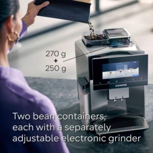 Siemens, fully automatic coffee machine, EQ900 plus, dualBean System, baristaMode, eGrinder, beanIdent System, 6.8” iSelect Display, Home Connect App, stainless steel, TQ907GZ3 - Image 4