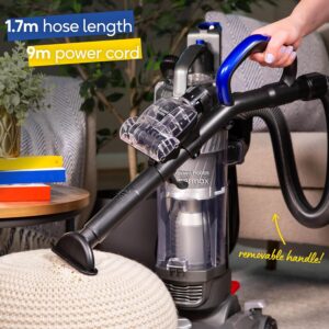 Russell Hobbs Upright Vacuum Cleaner Hypermax Multi-Surface Compatibility, Multi-Cyclonic Filtration, Grey & Blue Vacuum, Lightweight, 4L Dust Tank & 10m Power Cord RHUV7001 - Image 6
