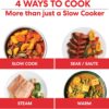 Instant Superior Slow Cooker - Digital Slow Cooker with Steamer, Sauté, Sear, Reheat and Keep Warm Functions, Removable Dishwasher Safe Pot - Up to 10 Portions, 7.1L Capacity - Image 2