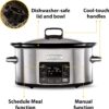 Crockpot TimeSelect Digital Slow Cooker | Programmable Digital Display | 5.6 L (7+ People) | Keep Warm Function | Energy Efficient | Stainless Steel [CSC066] - Image 6
