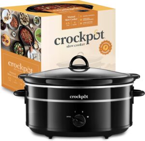 Crock-Pot SCV655B Slow Cooker, Aluminium, 300 W, 6.5 liters, Black