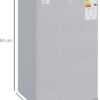 HOMCOM 91 Litre Freestanding Under Counter Fridge Freezer with Chiller Box, Reversible Door, Adjustable Thermostat, 47.5cm Wide, Noise Level Decibels 40, Grey - Image 5