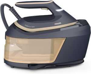 Philips PerfectCare Serie 6000 Steam Generator, 2400 W, 600g Steam Flow, 8 Bar Pressure, No Burns with OptimalTEMP Technology, 1.8L Tank, Black (PSG6066/26)