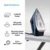 Braun TexStyle 7 Pro SI7160BL, Steam Iron with FreeGlide 3D Technology, EloxalPlus Sole with Precision Tip, Vertical Steam Iron, 300ml Water Capacity, 3100W, Blue - Image 4