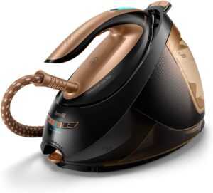 Philips PerfectCare Elite Plus Steam Generator Iron for Large Family Basket Loads, with OptimalTEMP No Fabric Burns Guaranteed, 8 Bar, 600 g Steam Boost - Black/Gold - (GC9682/86) - Image 2