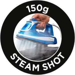 Russell Hobbs Absolute Steam Iron, Ceramic soleplate, Even Steam design, 150g Steam Shot, 30g Continuous steam, 320ml Water Tank, Self-clean & Anti-calc function, 3m Cord, Auto Shut Off, 2600W, 25900 - Image 7